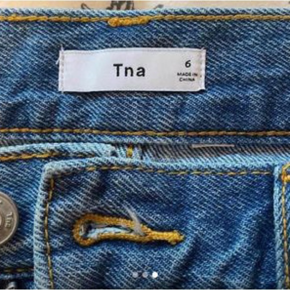 Aritzia blue Jean mini skirt - Picture 2 of 3